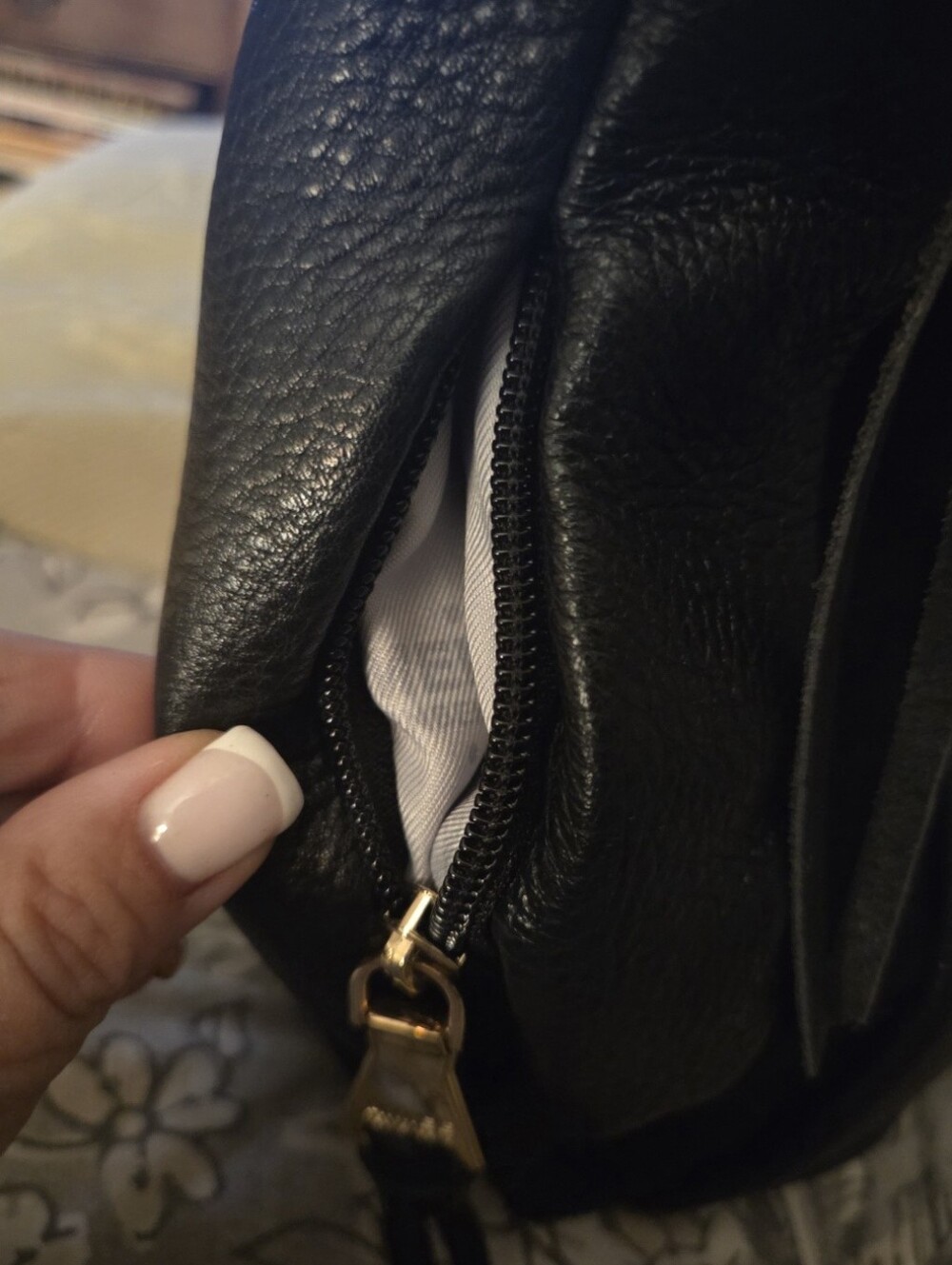 Aimee Kestenberg  Black Leather And Suede Tuscany Hobo Shoulder Bag with Tassels - Picture 13 of 13